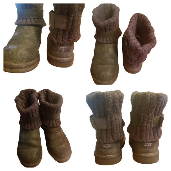 UGG Australia | Cambridge | Leather Boot Black Metallic Gold | Women | Size: 7 - Picture 6 of 16